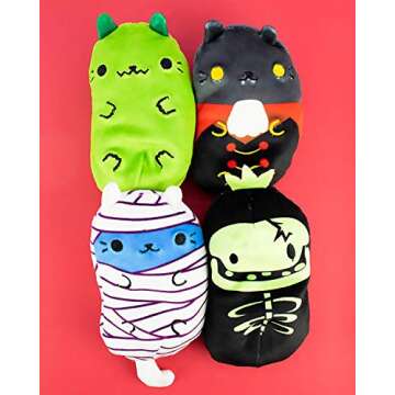 Cats vs Pickles Scary Collection 4-Pack - Fun Plush Toys