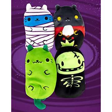 Cats vs Pickles Scary Collection 4-Pack - Fun Plush Toys