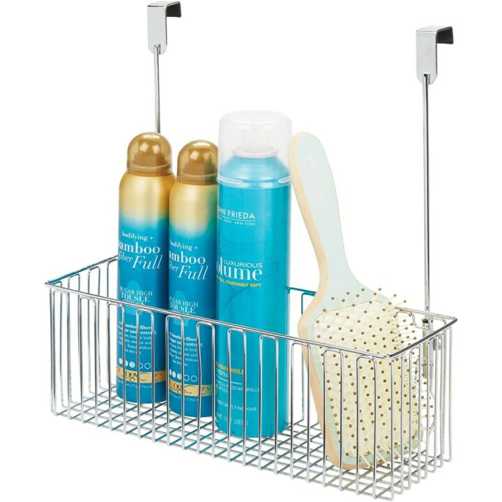 Bathroom Storage Organizer Over Cabinet - Chrome