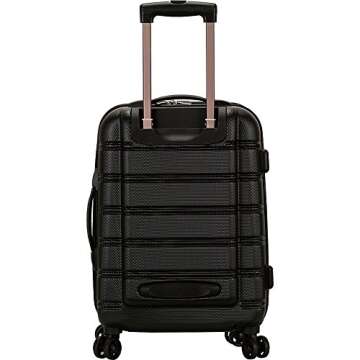 Rockland Melbourne Lightweight Hardside Spinner Luggage in Pink