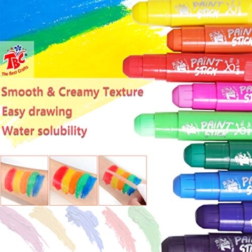 Non-Toxic Washable Paint Sticks for Kids 12 Vibrant Colors