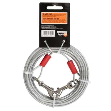Aspen Pet Dog Tie Out Cable - Heavy Duty 30ft