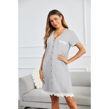 Ekouaer Comfortable Women’s Nightgown - Sleep Shirt for All