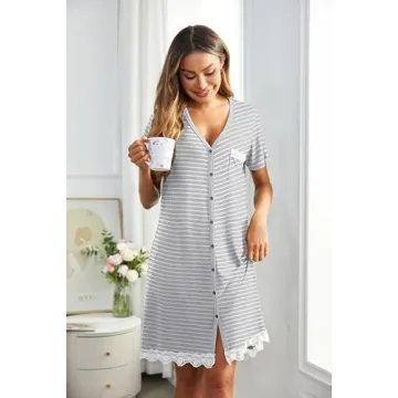 Ekouaer Comfortable Women’s Nightgown - Sleep Shirt for All