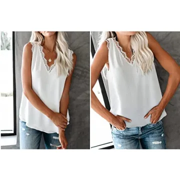 Lime Flare Lace Trim Satin Cami Tank Top for Women