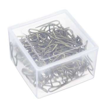 Shappy 120 Pack Drapery Hooks Pins for Curtains, Metal Pinch Pleat Hooks with Clear Box 1.2 Inch for Window Door and Shower Curtain(Antique Brass)