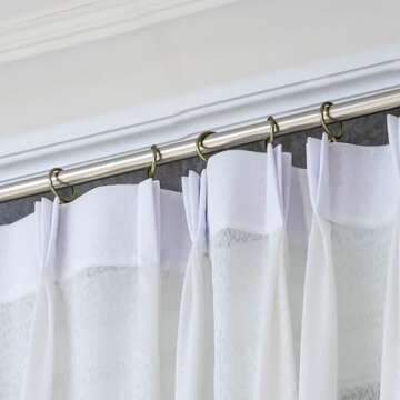 Shappy 120 Pack Drapery Hooks Pins for Curtains, Metal Pinch Pleat Hooks with Clear Box 1.2 Inch for Window Door and Shower Curtain(Antique Brass)