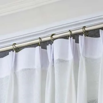 Shappy 120 Pack Drapery Hooks Pins for Curtains, Metal Pinch Pleat Hooks with Clear Box 1.2 Inch for Window Door and Shower Curtain(Antique Brass)