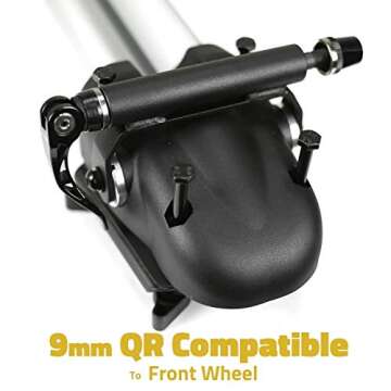 Venzo 2X Clamp on or T Bolt Attachment to Cross Bars 9 or 10mm QR Compatible Aluminum Carrier Bicycl...