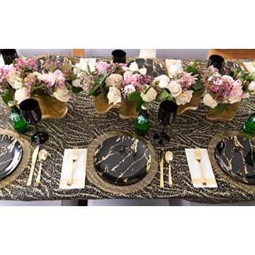 PARTY BARGAINS 12 oz Wine Goblets - Black, 10-Pack, Elegant Disposable Plastic Wine Glasses with Stems for Weddings, Outdoor Events & Poolside Parties