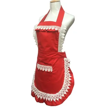 Stylish Hyzrz Adjustable Apron in Red for Women and Girls