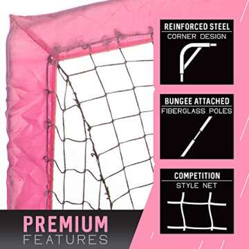 Franklin Sports Blackhawk Backyard Soccer Goal - Portable Kids Soccer Net - Pop Up Folding Indoor + ...