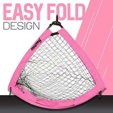 Franklin Sports Blackhawk Backyard Soccer Goal - Portable Kids Soccer Net - Pop Up Folding Indoor + Outdoor Goals - 4' x 3' - Pink