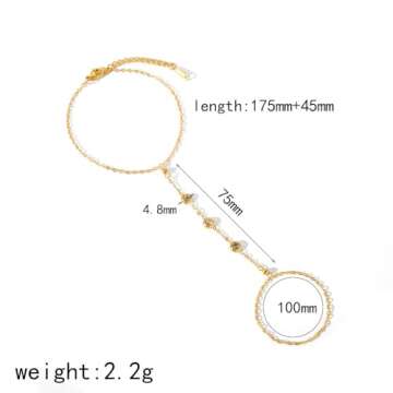 Stylish CUEZIY Hand Chain Gold Bracelets for Women