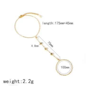 Stylish CUEZIY Hand Chain Gold Bracelets for Women
