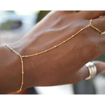 Stylish CUEZIY Hand Chain Gold Bracelets for Women