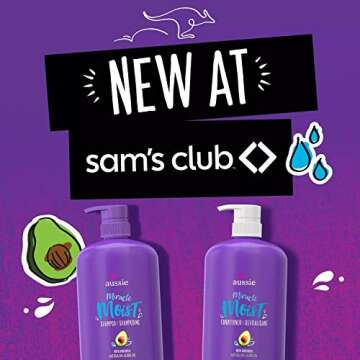 Aussie Miracle Moist Paraben Free Shampoo and Conditioner (30.4 fl. oz. each)