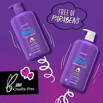 Aussie Miracle Moist Paraben Free Shampoo and Conditioner (30.4 fl. oz. each)