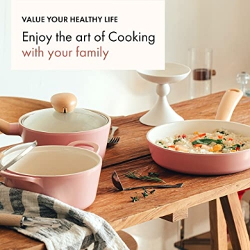 Neoflam Retro 5-Piece Nonstick Cookware Set in Pink