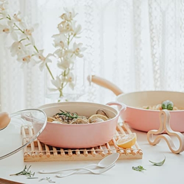 Neoflam Retro 5-Piece Nonstick Cookware Set in Pink