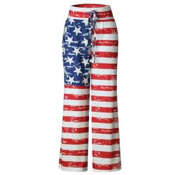 Elsofer 4th of July Pants for Women - Patriotic & Relaxed
