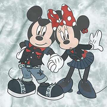 Disney Ladies Mickey Mouse Fashion Shirt Mickey & Minnie Mouse Clothing - Mickey Mouse Tie Dye T-Shi...