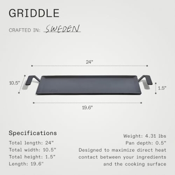 Made In Carbon Steel Griddle - Professional Cookware - Induction Compatible