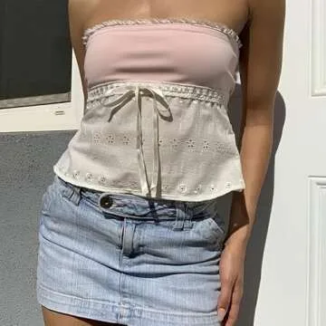 Stylish Strapless Bandeau Crop Top for Women