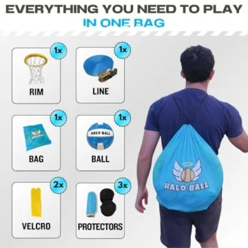 Portable Halo Ball Basketball Hoop for Outdoor Fun