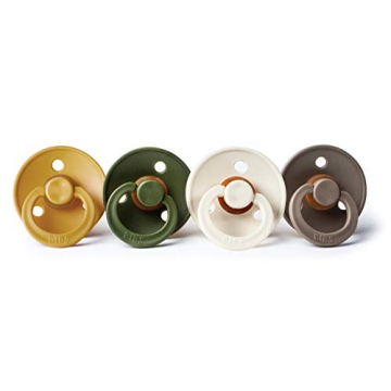 Bibs Natural Rubber Baby Pacifiers | Safe & Stylish 4-Pack