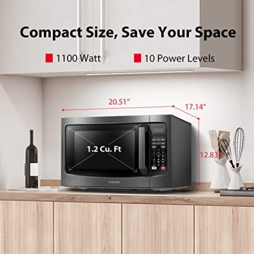 Toshiba 1.2 Cu Ft Microwave with Smart Sensor
