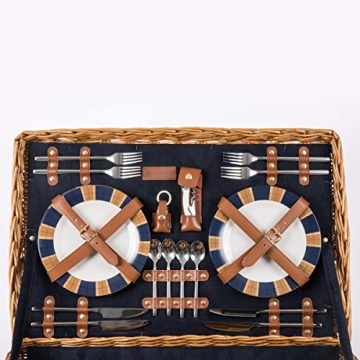 Luxurious Windsor Picnic Basket Set for 4 by Picnic Time