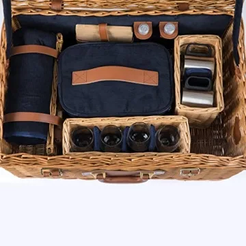 Luxurious Windsor Picnic Basket Set for 4 by Picnic Time