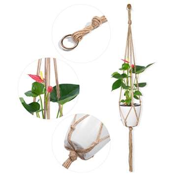 Stylish Plant Hangers - Macrame Holders 6 Pack
