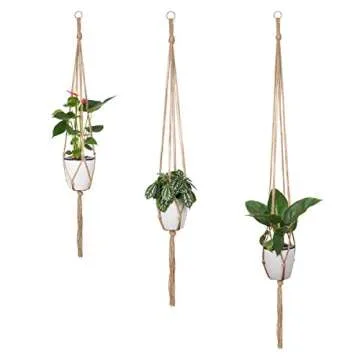 Stylish Plant Hangers - Macrame Holders 6 Pack