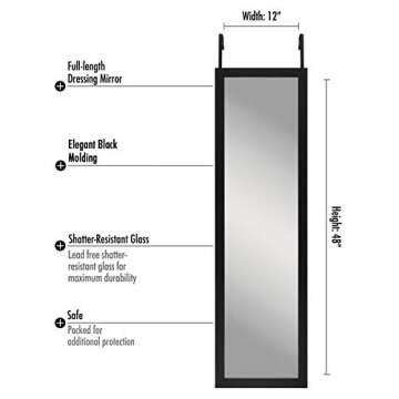 Americanflat Over The Door Mirror - Stylish & Practical