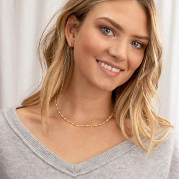 18k Gold Rhombus Choker Necklace Minimalist Jewelry for Women