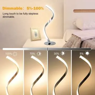 Modern Spiral Touch Control Table Lamp for Home
