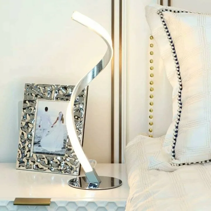 Modern Spiral Touch Control Table Lamp for Home