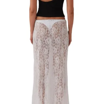 Y2K Summer Elegant Lace Long Skirt for Women - Beach Party Essential