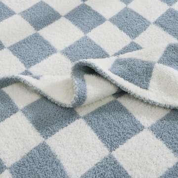 WRENSONGE Checkered Throw Blanket - Cozy, Stylish & Warm