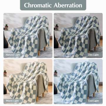 WRENSONGE Checkered Throw Blanket - Cozy, Stylish & Warm