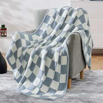 WRENSONGE Checkered Throw Blanket - Cozy, Stylish & Warm