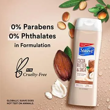Suave Essentials Creamy Cocoa Butter Body Wash 15 oz