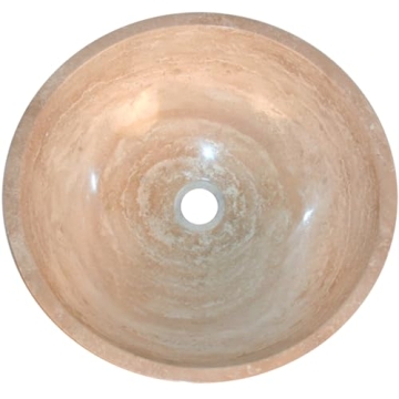 Novatto Beige Travertine Vessel Sink for Elegant Bathrooms