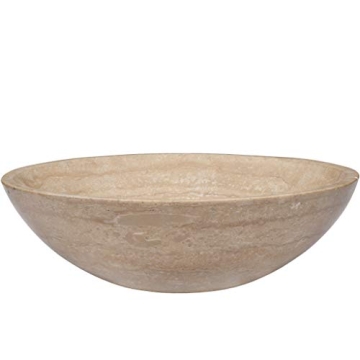 Novatto Beige Travertine Vessel Sink for Elegant Bathrooms