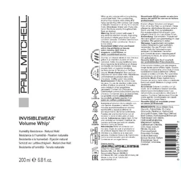 Paul Mitchell Invisiblewear Volume Whip - Natural Hold Mousse