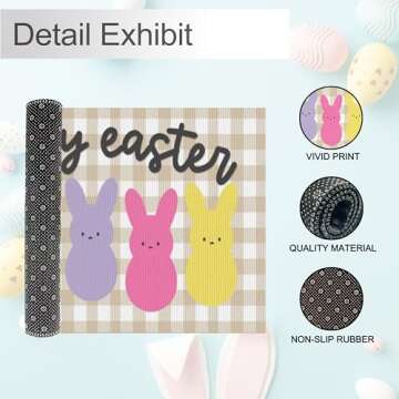 Vibrant Easter Decorative Doormat for Home