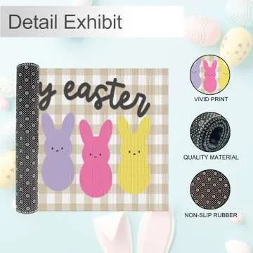 Vibrant Easter Decorative Doormat for Home