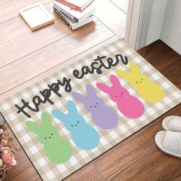 Vibrant Easter Decorative Doormat for Home